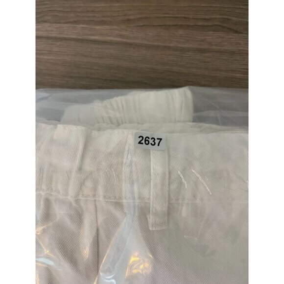 POL Crochet Pocket Baggy White Joggers Pants Drawstring Women's L Boho Cargo - Picture 13 of 13